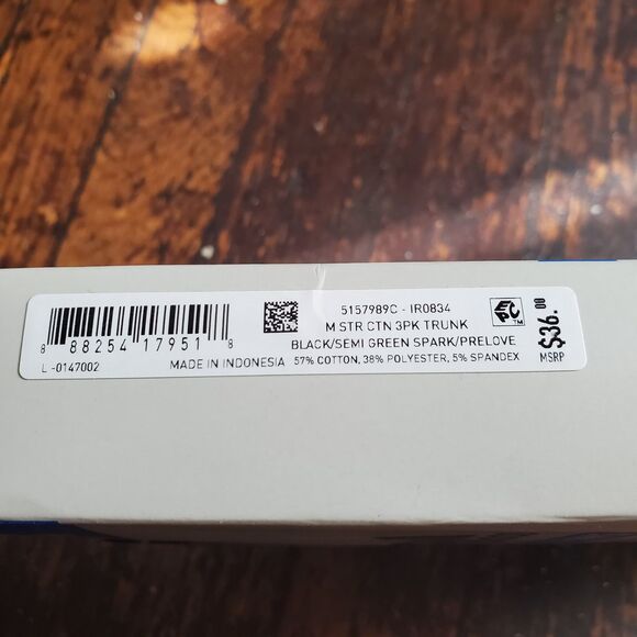 Large STRETCH COTTON 3-PACK TRUNK msrp $36 - Picture 3 of 6